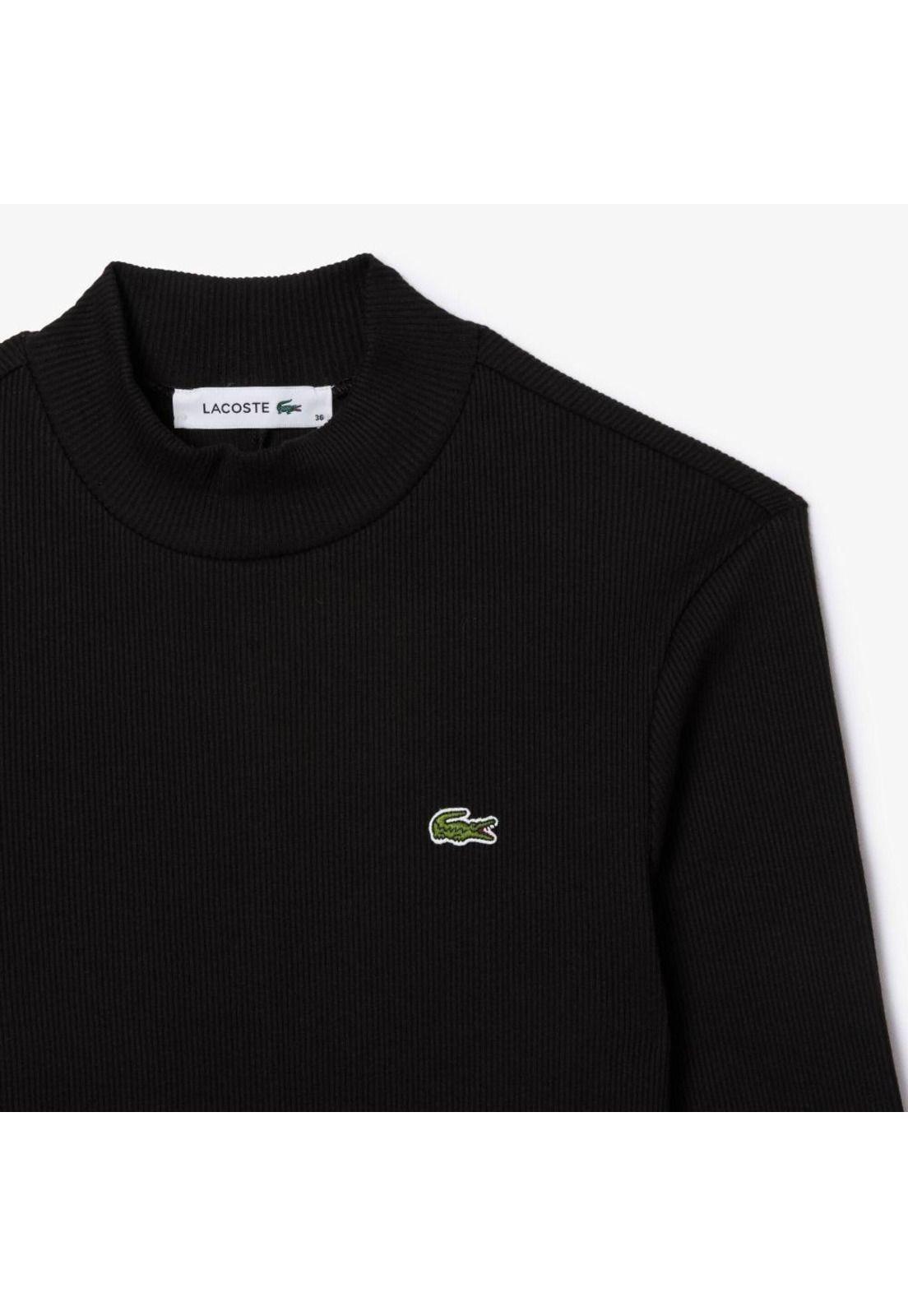 Vestido Manga Larga Mujer Lacoste EF7288 Negro-3