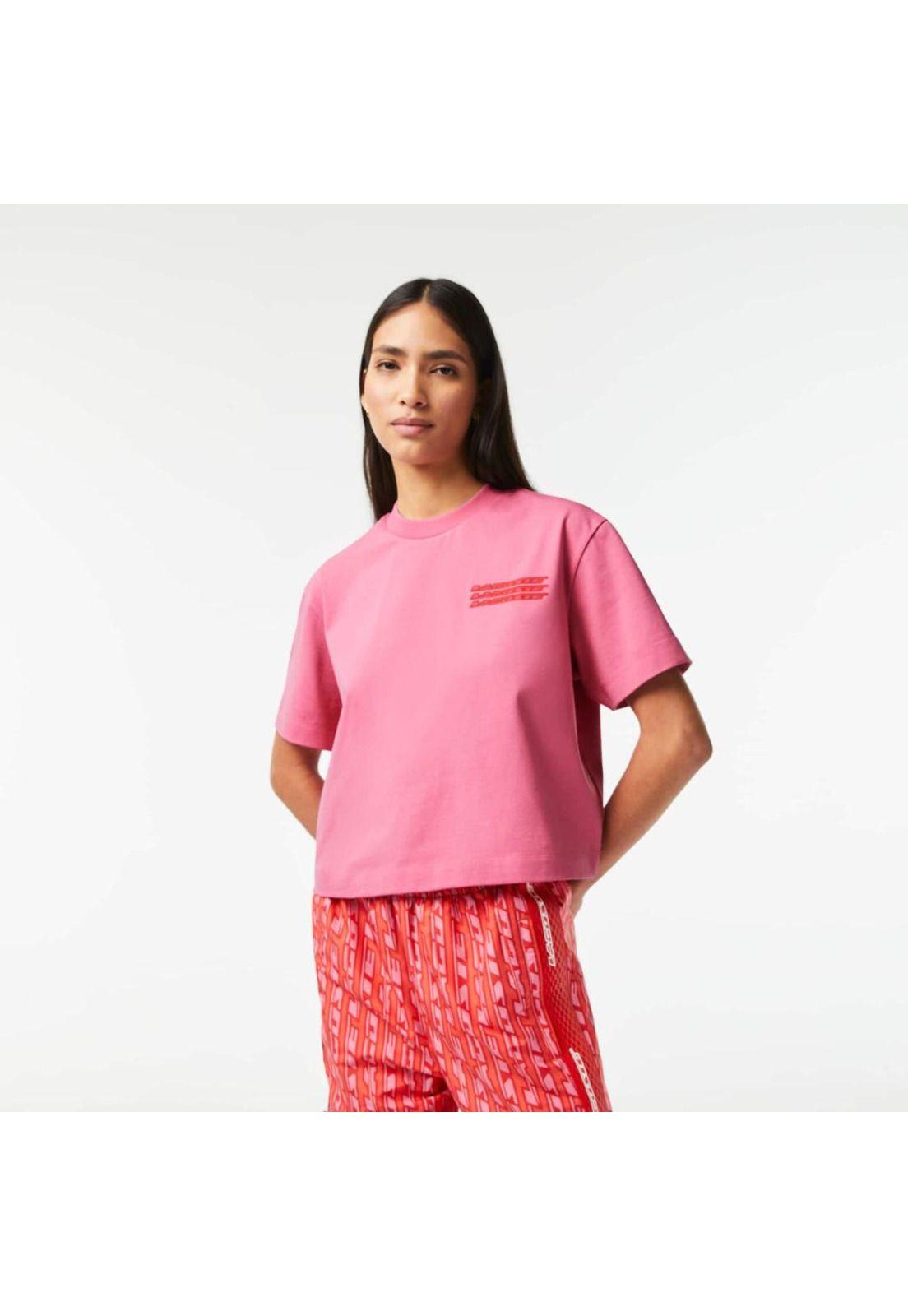 Polera Lacoste TF5599 Mujer Rosa-0