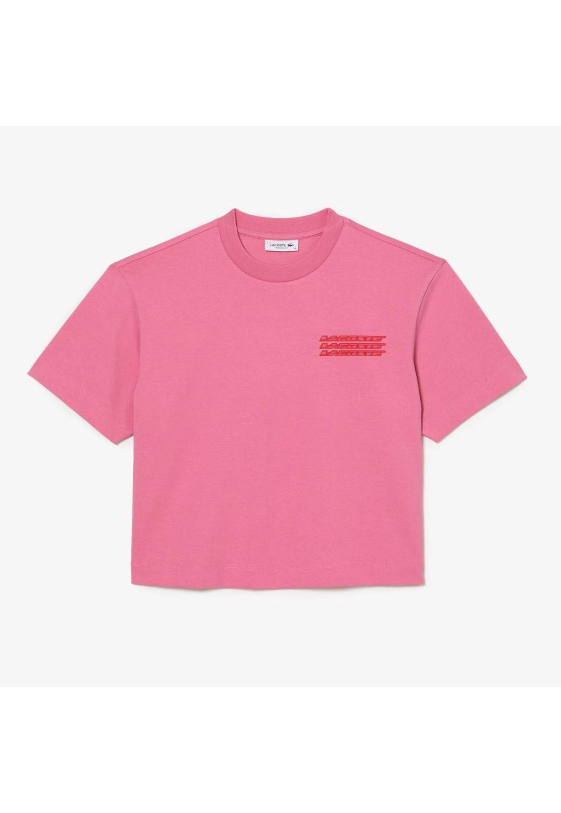 Polera Lacoste TF5599 Mujer Rosa-1