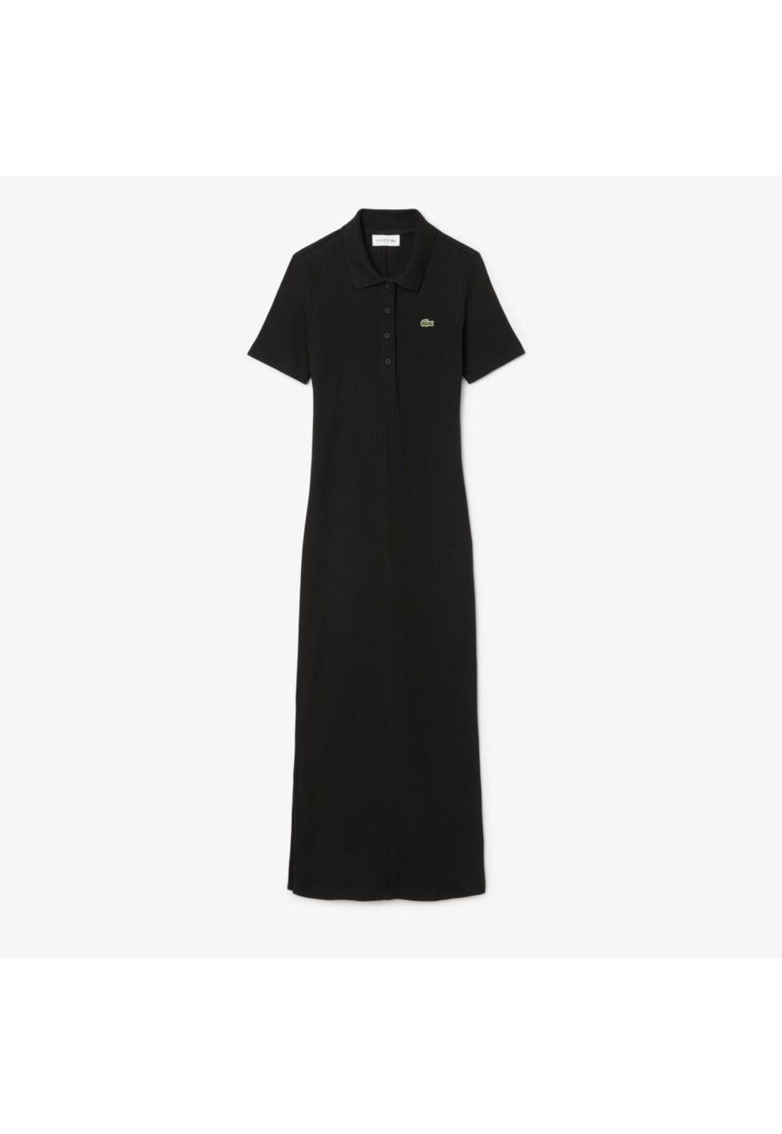 Vestido Manga Corta Mujer Lacoste EF9622 Negro-0
