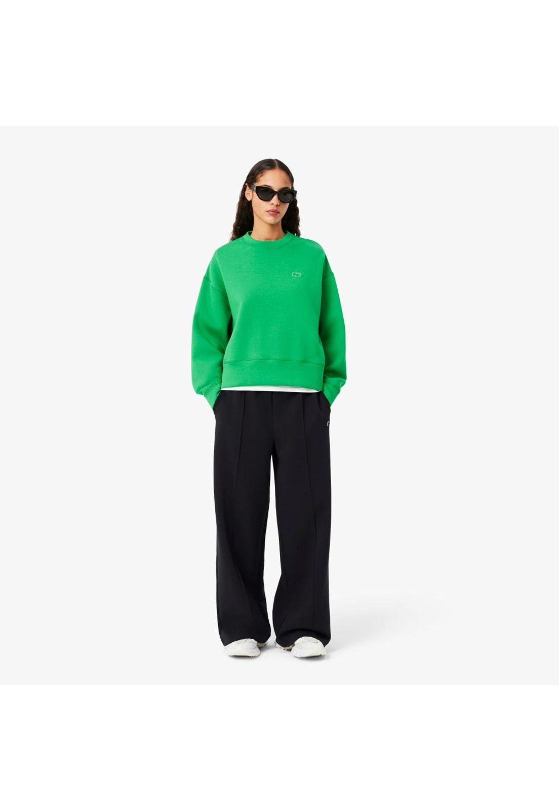 Jogger Buzo Mujer Algodón Lacoste XF7374 Negro-1