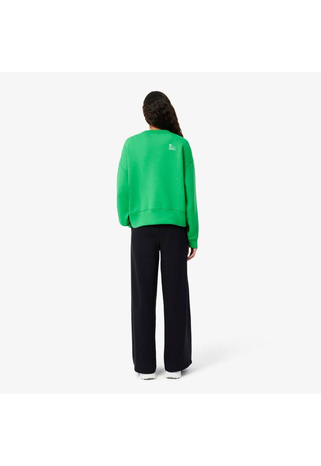 Jogger Buzo Mujer Algodón Lacoste XF7374 Negro-2
