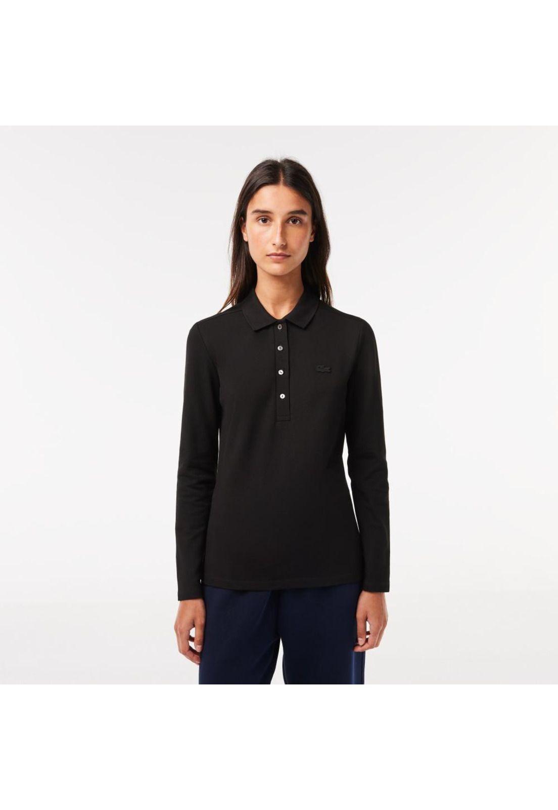 Polera Mujer Lacoste PF5464 Negro-0