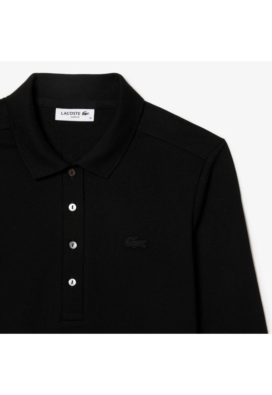 Polera Mujer Lacoste PF5464 Negro-4