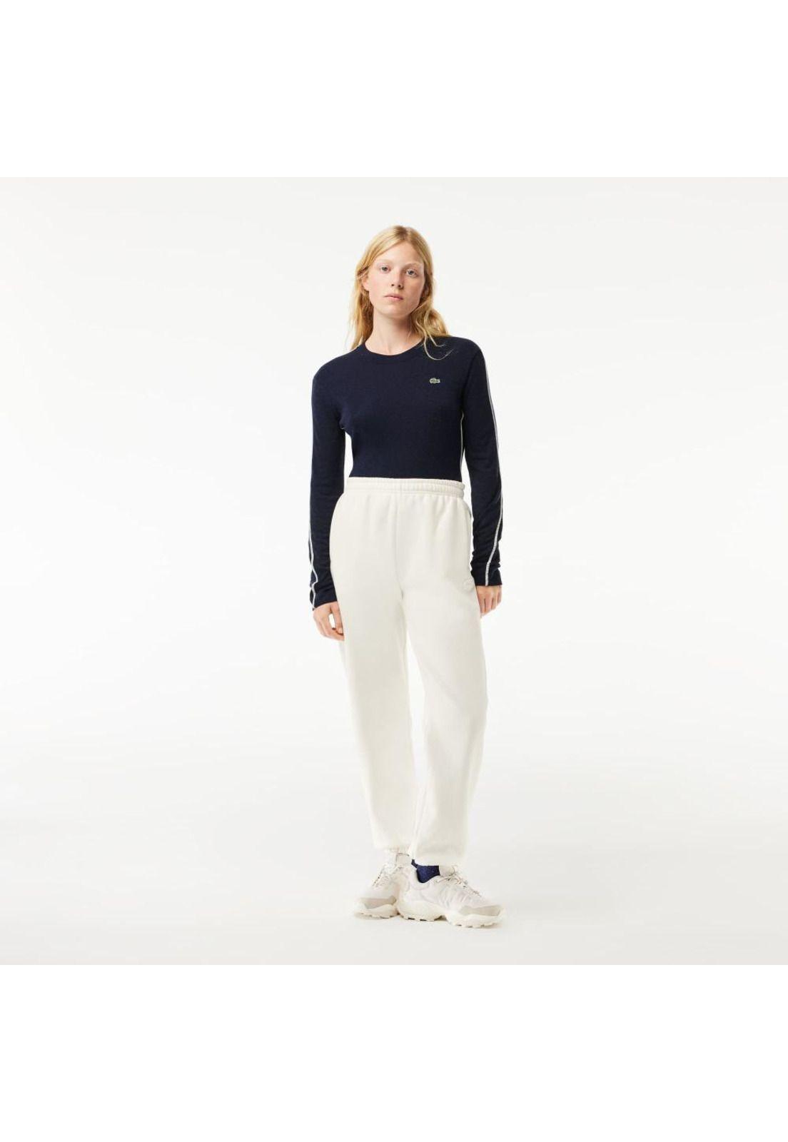 Pantalón Buzo Lacoste XF164 Mujer Blanco-0