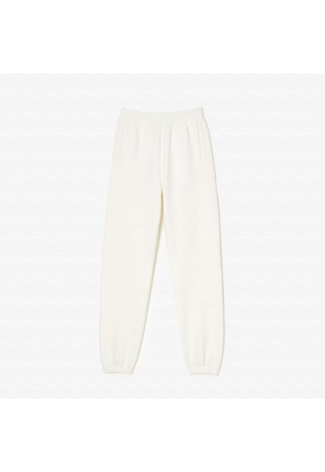 Pantalón Buzo Lacoste XF164 Mujer Blanco-1