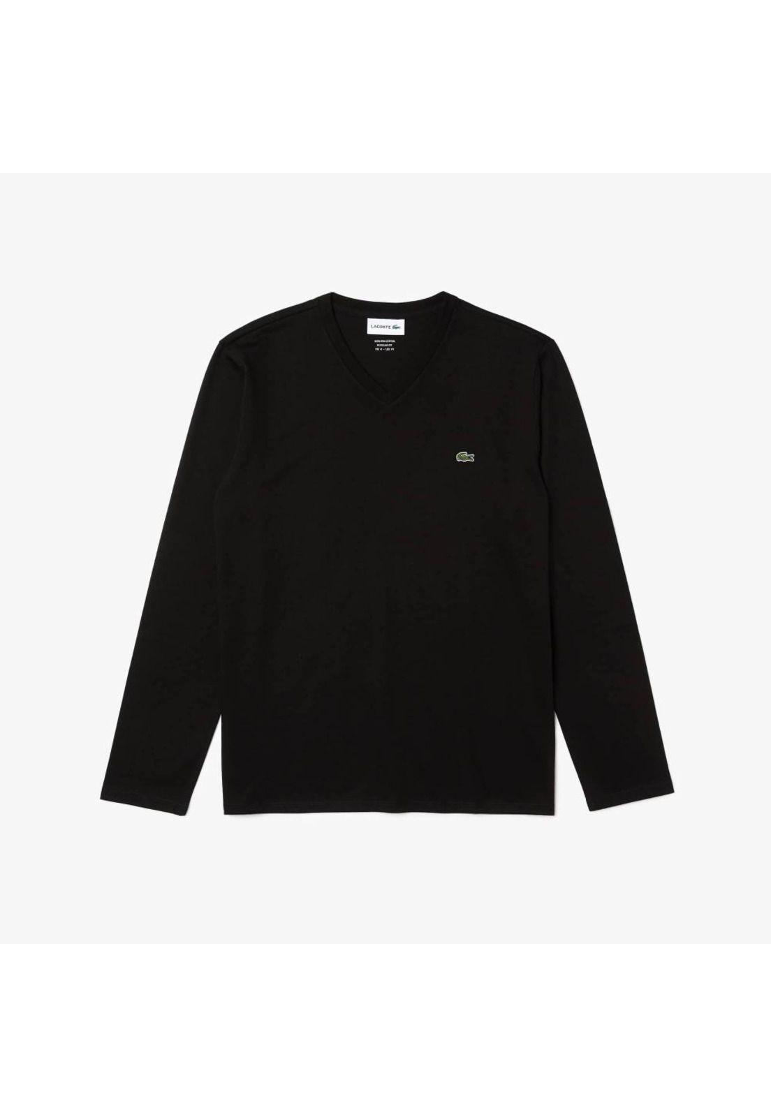 Polera Manga Larga Hombre Lacoste TH6711 Negro-2