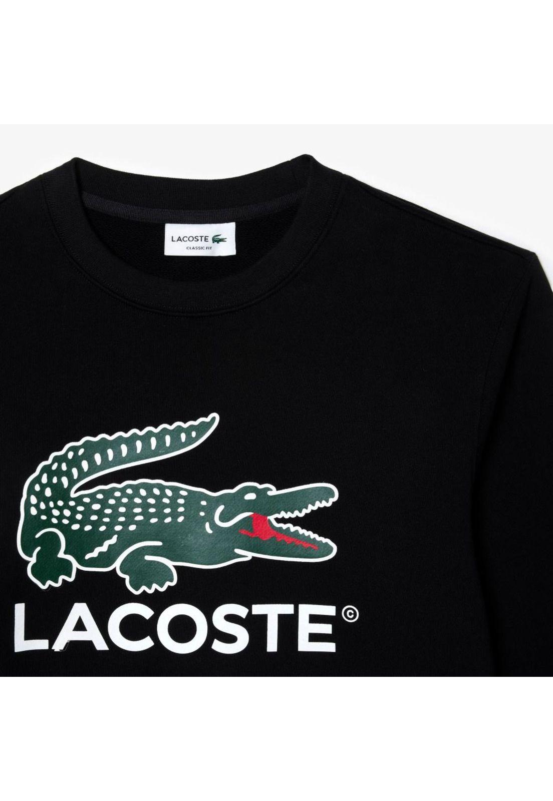 Polerón Lacoste SH1281 Hombre Negro-2