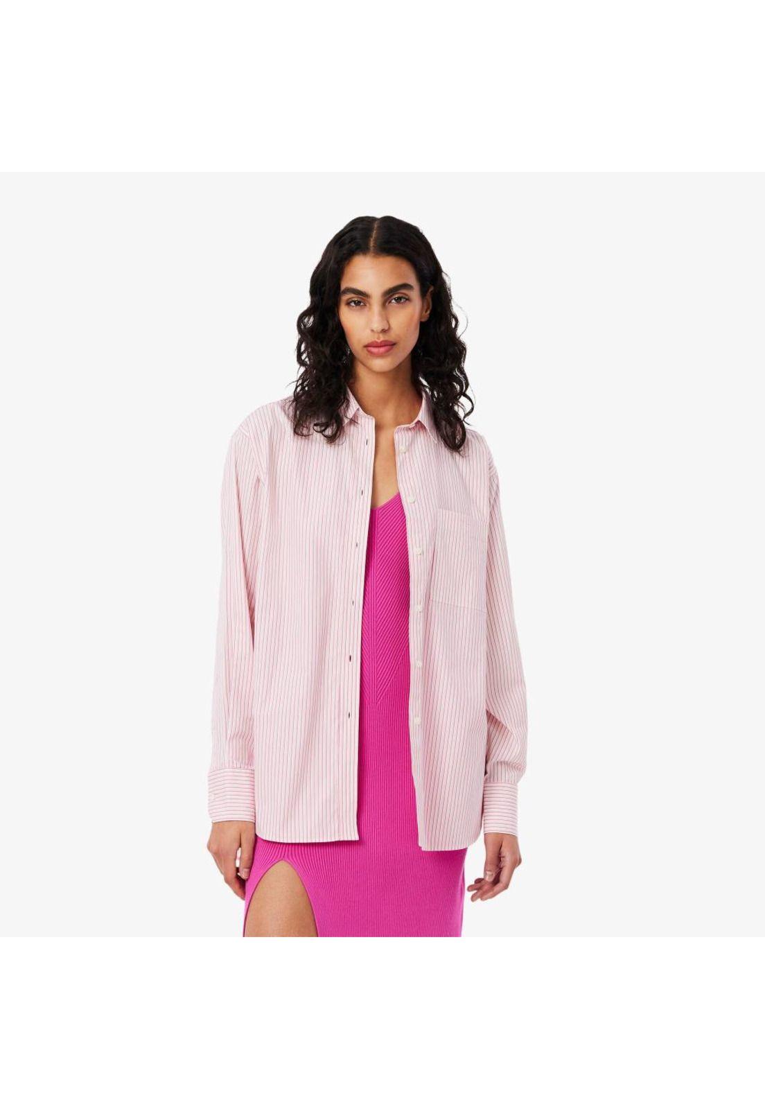 Camisa Mujer Algodón Lacoste CF0215 Rosa-1