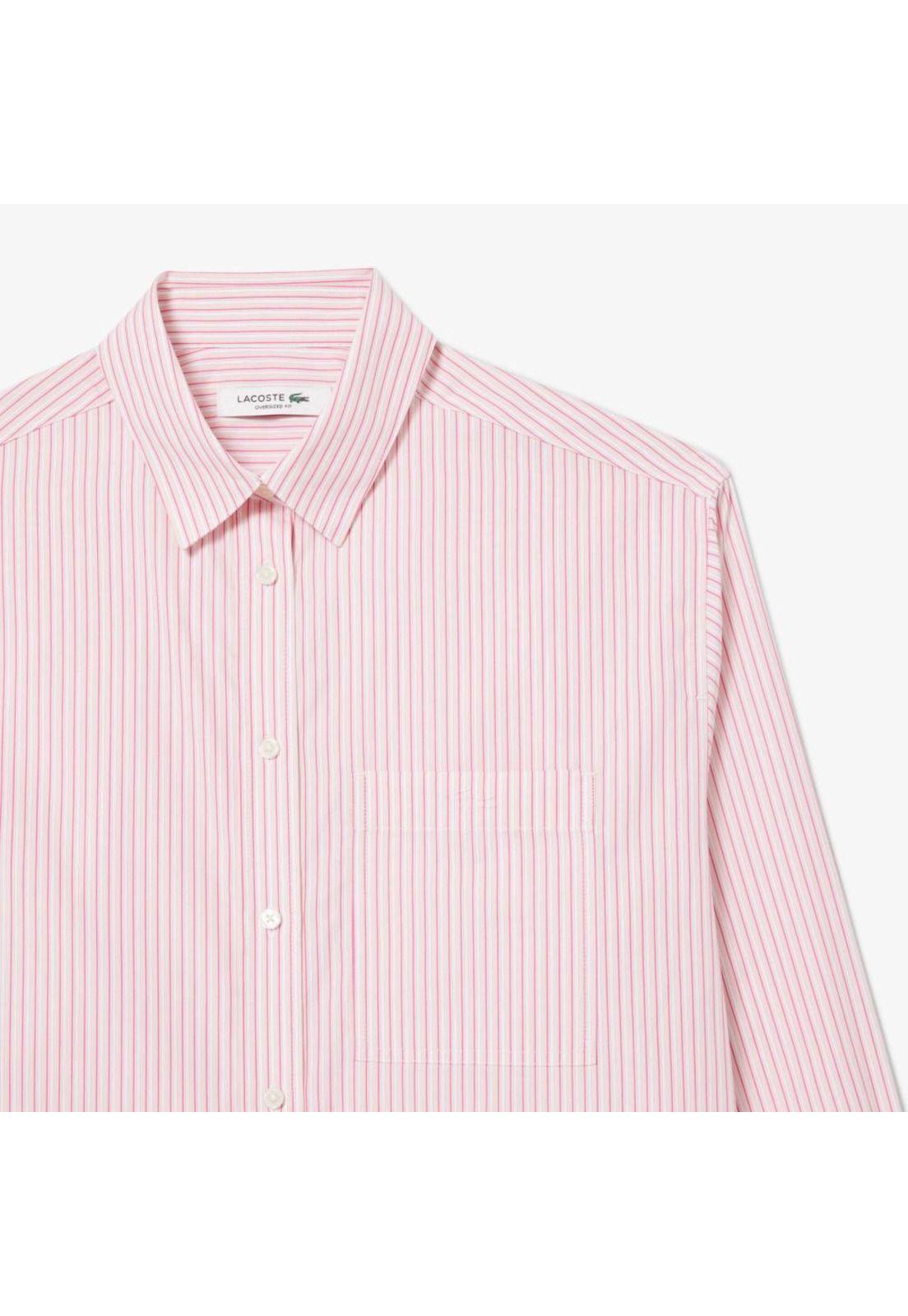 Camisa Mujer Algodón Lacoste CF0215 Rosa-4
