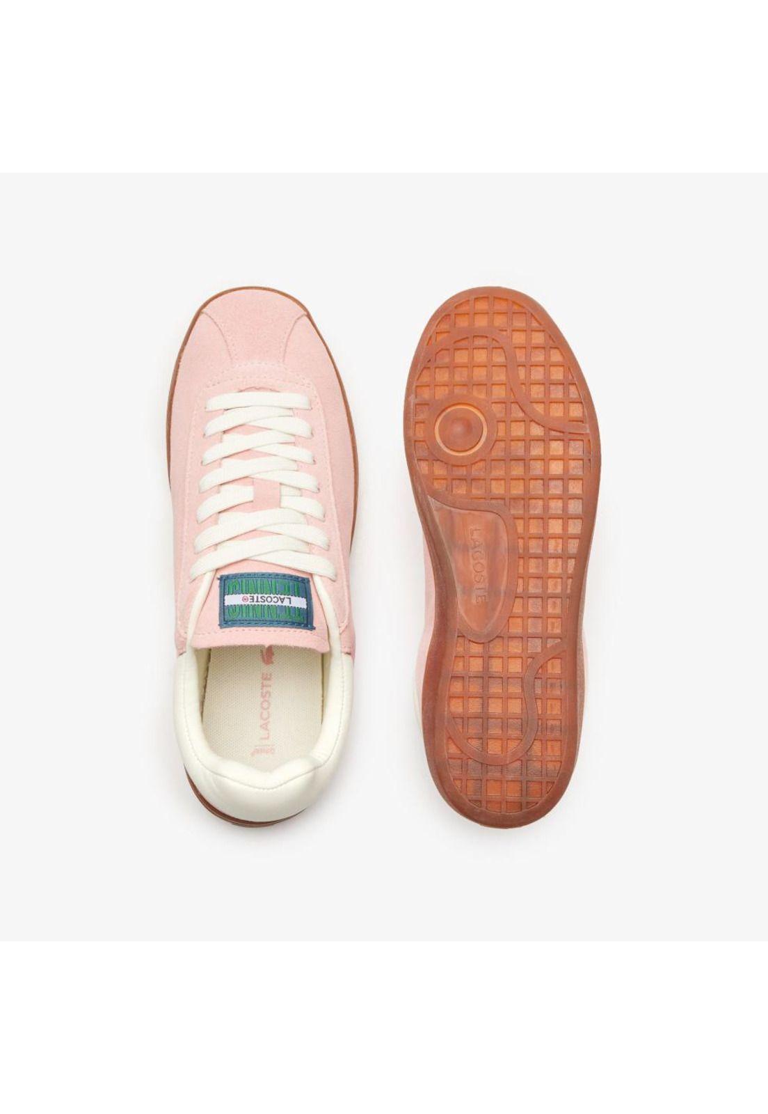 Zapatilla Urbana Lacoste Baseshot   Mujer Rosa-3