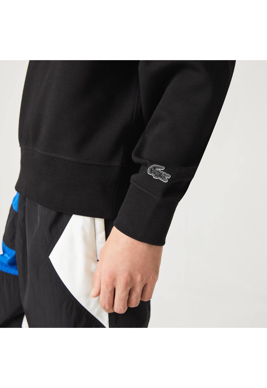 Polerón Lacoste Sh0094 Hombre Negro-3