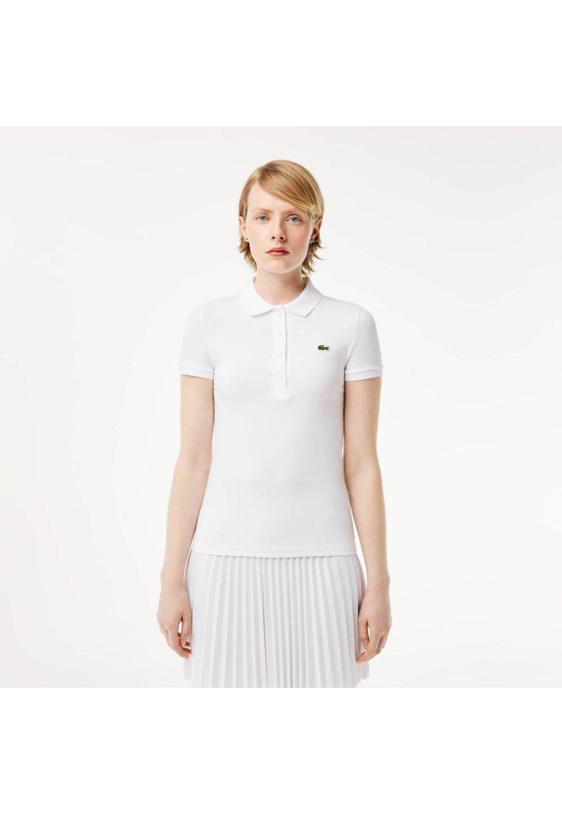 Polera Lacoste DF3443 Mujer Blanco-0