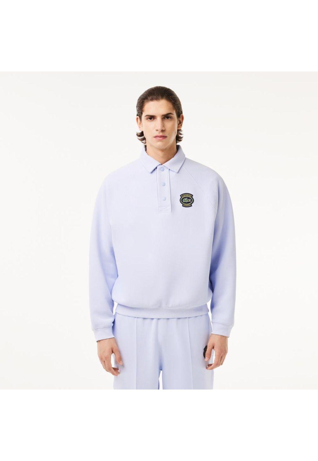 Poleron Lacoste SH7881 Hombre Gris-0