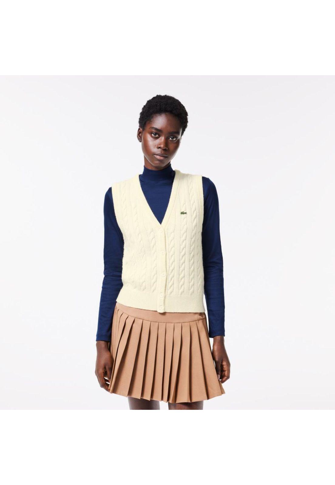 Sweater Lacoste AF0623 Mujer Blanco-0