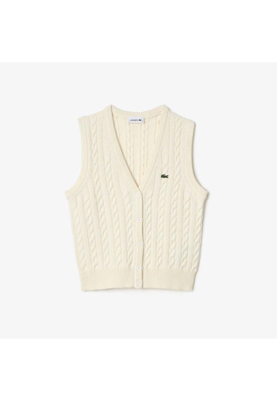 Sweater Lacoste AF0623 Mujer Blanco-1