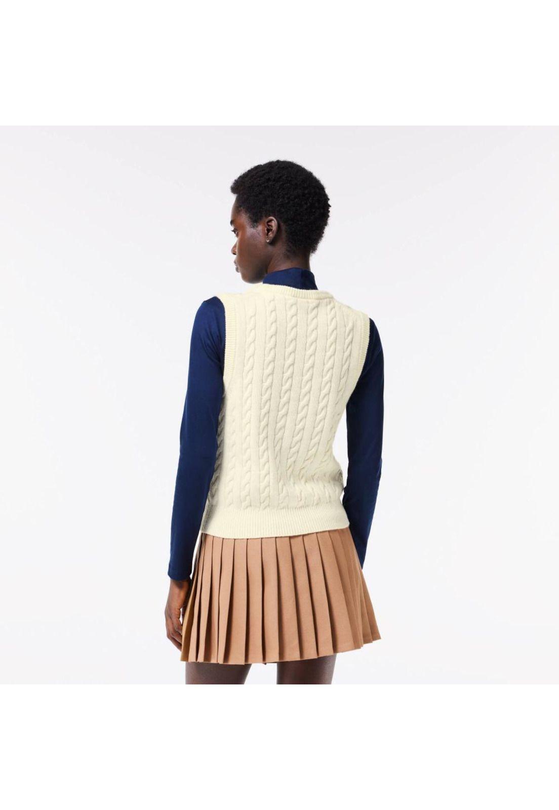Sweater Lacoste AF0623 Mujer Blanco-2