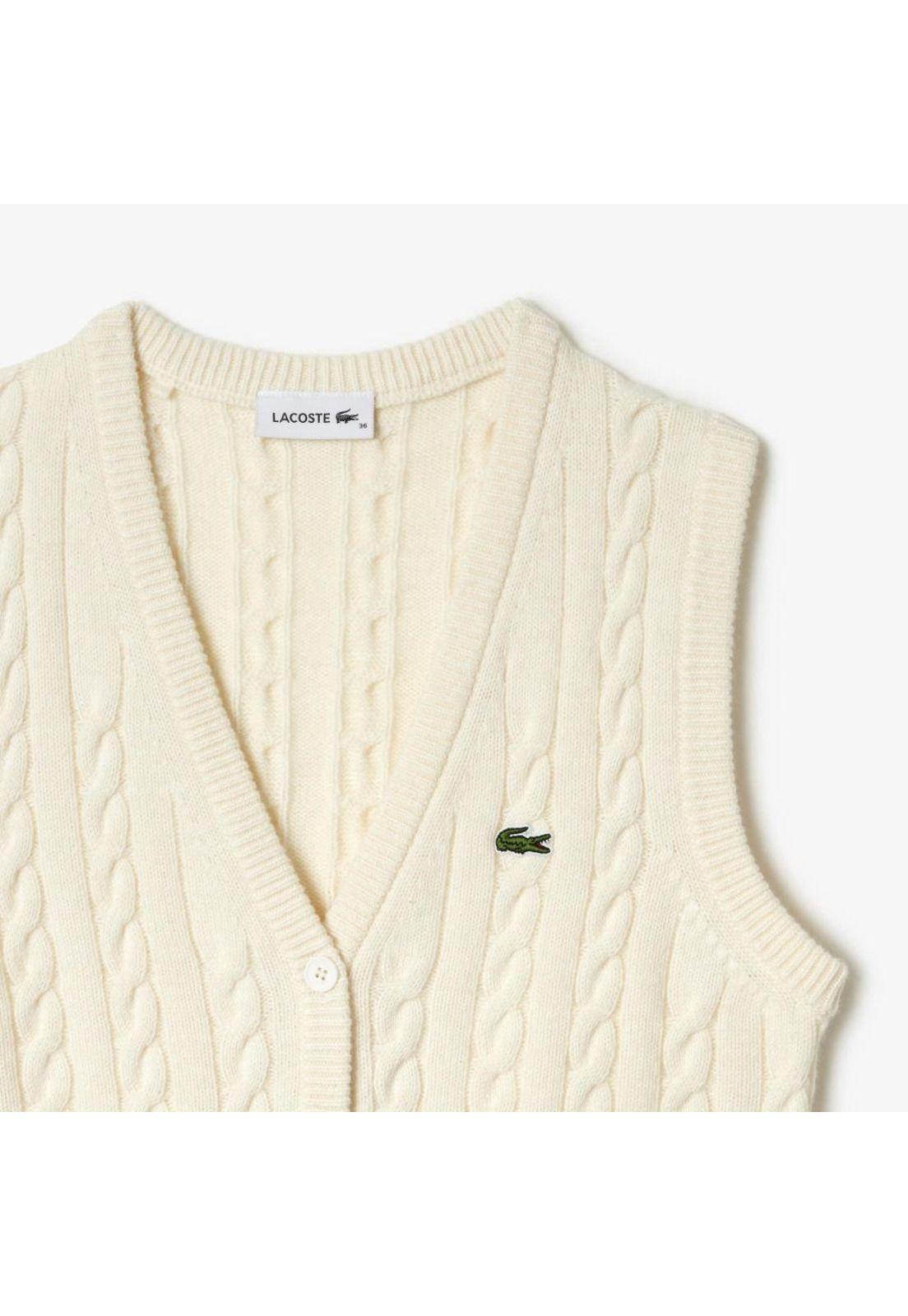 Sweater Lacoste AF0623 Mujer Blanco-3