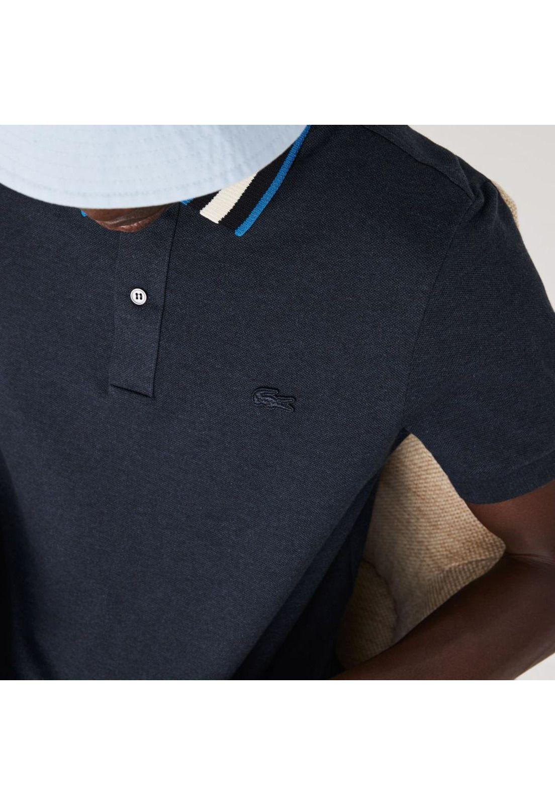 Polera Polo Lacoste PH806 Hombre Azul-3