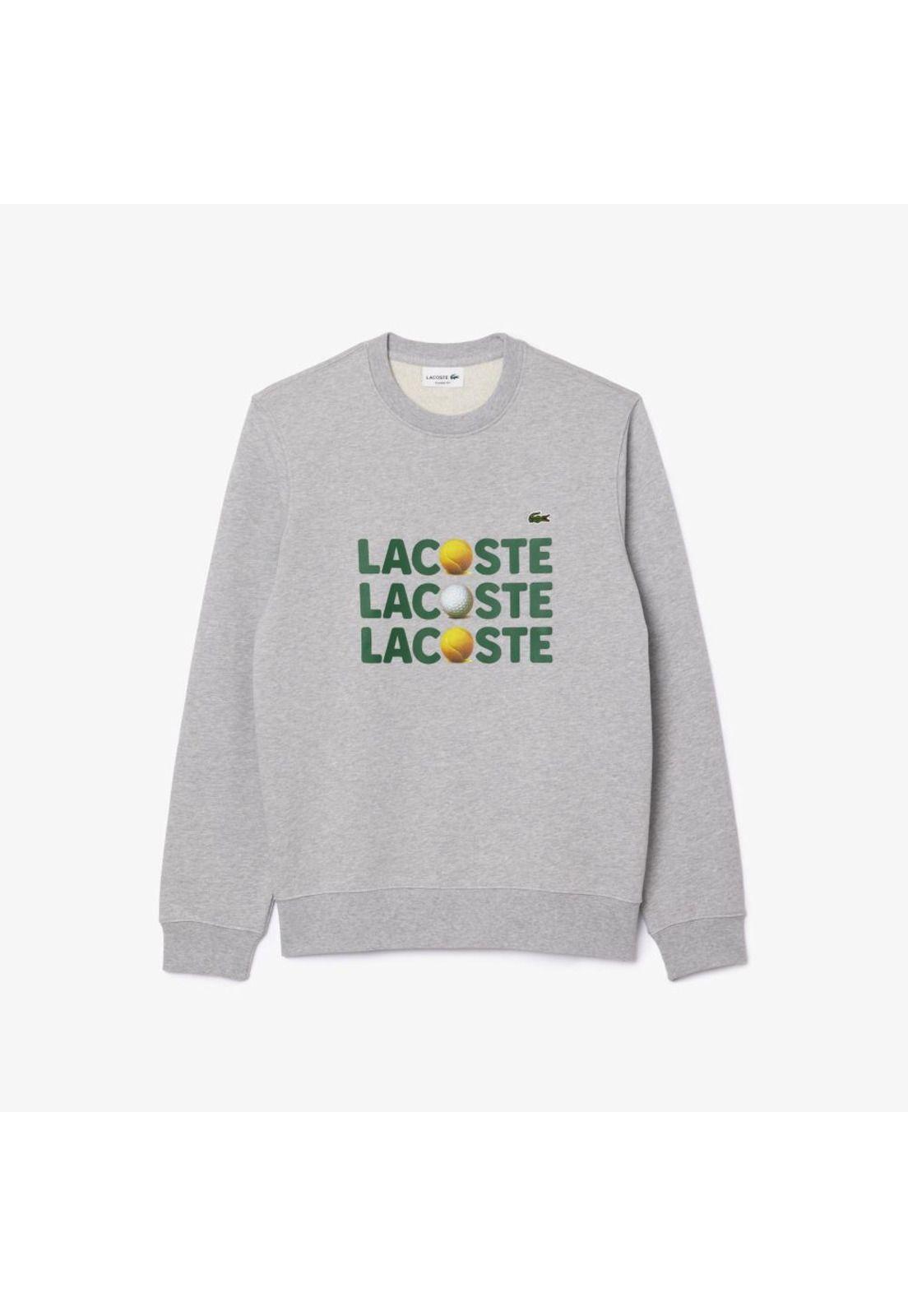 Poleron Lacoste SH9946 Hombre Gris-2
