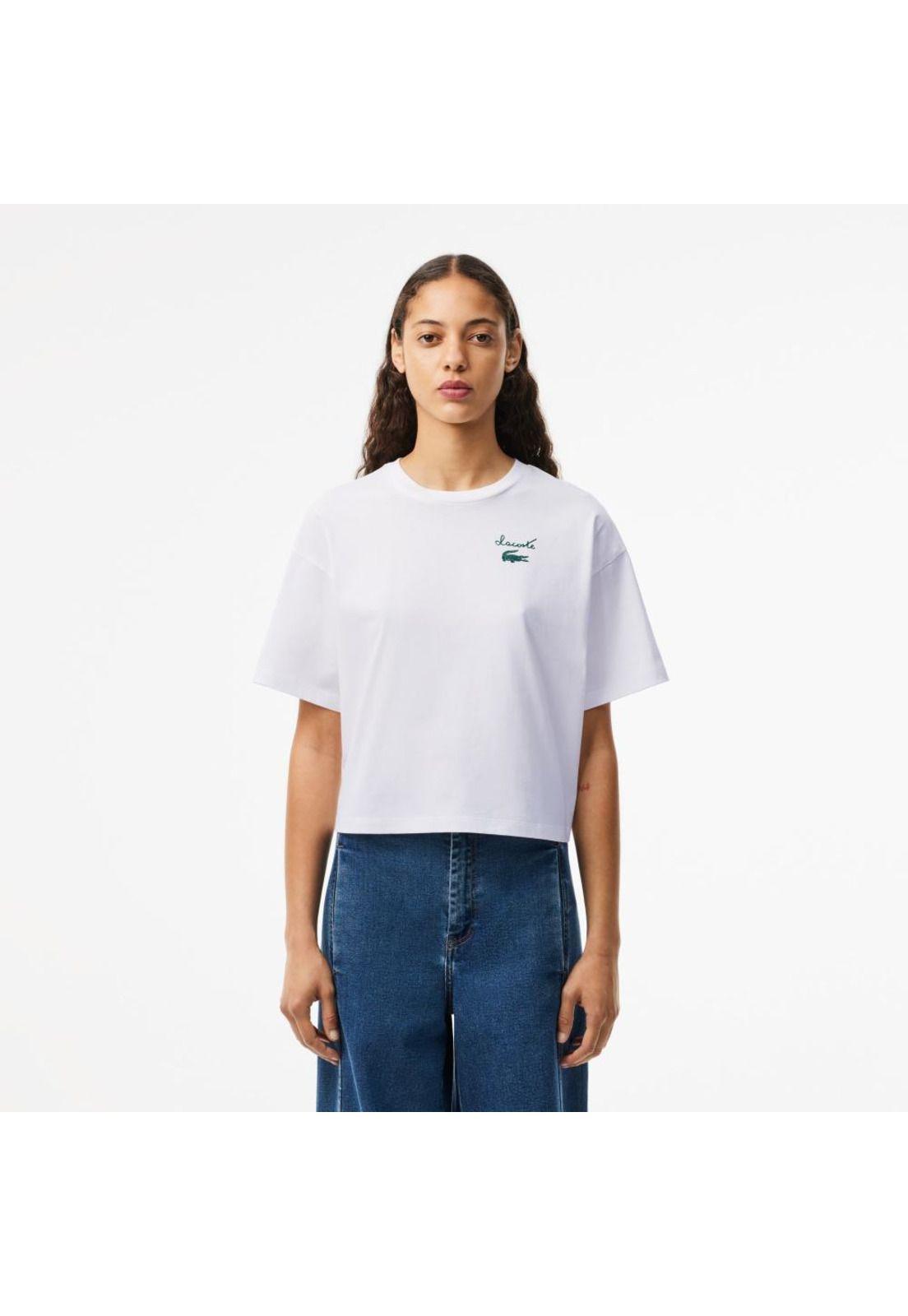 Polera Lacoste TF2523 Mujer Blanco-0