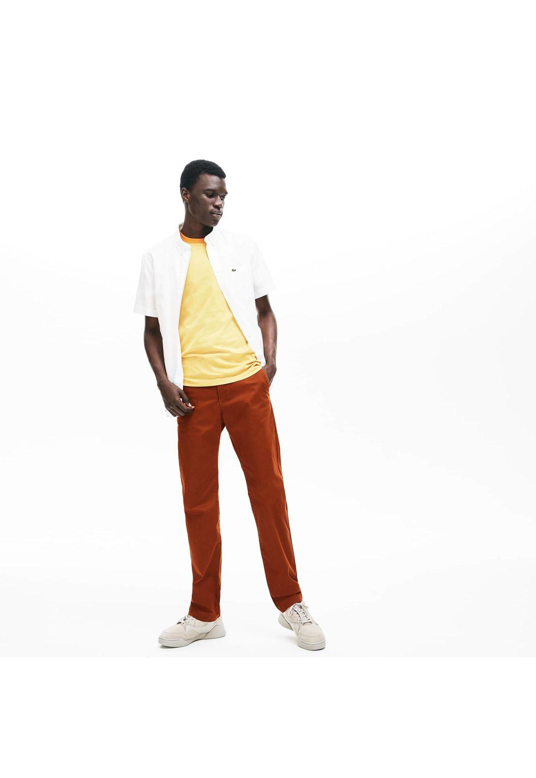 Pantalón Lacoste HH881 Hombre Cafe-3