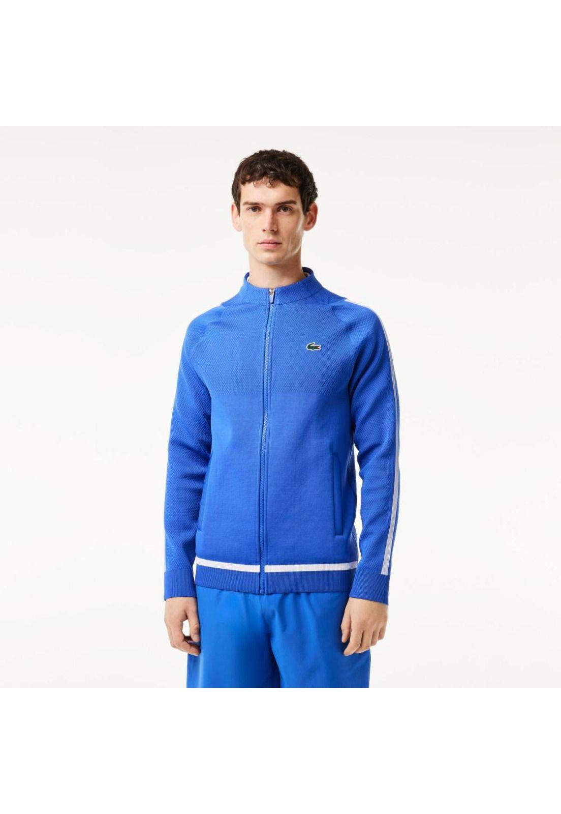 Poleron Con Cierre Hombre Lacoste SH7541 Azul-0