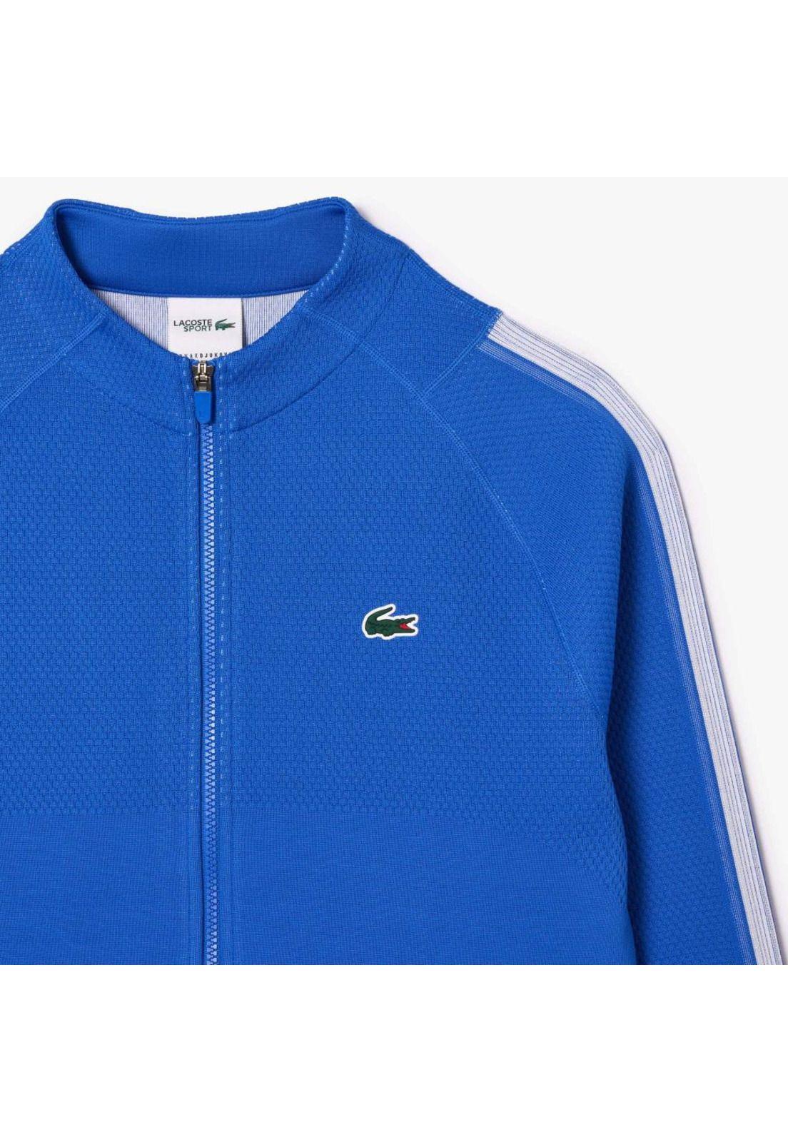 Poleron Con Cierre Hombre Lacoste SH7541 Azul-3