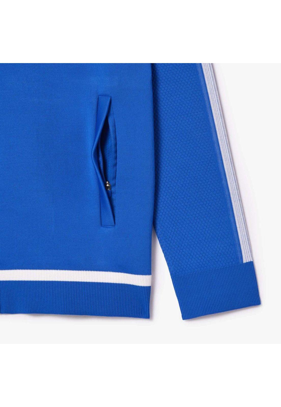 Poleron Con Cierre Hombre Lacoste SH7541 Azul-4