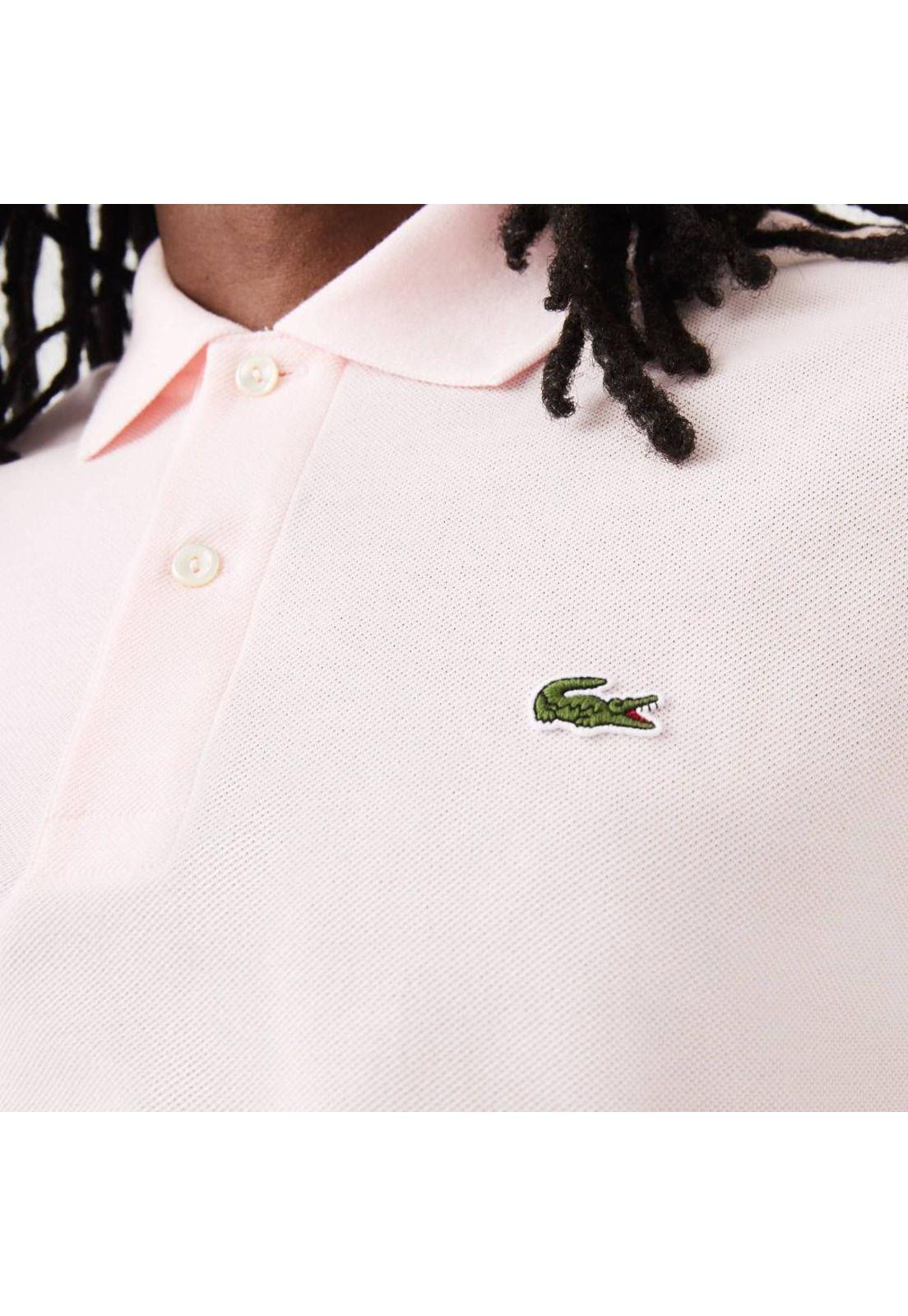 Polera Polo Lacoste L1212 Hombre Rosa-3