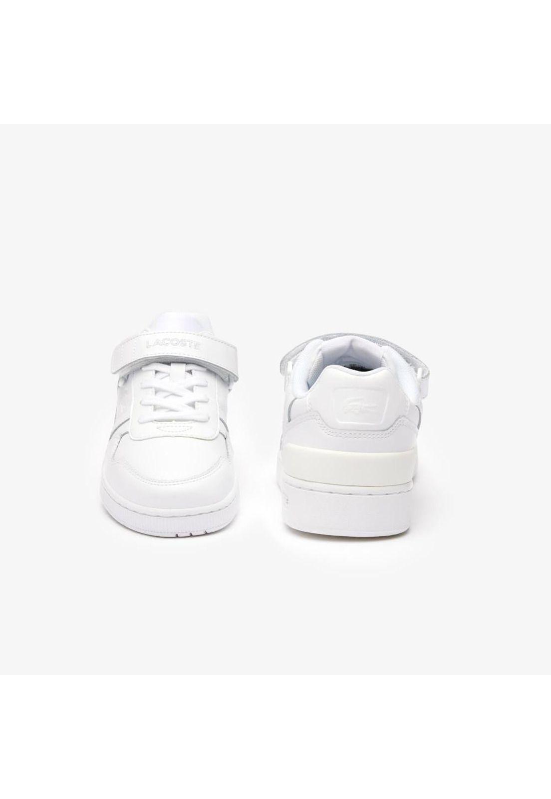 Zapatilla Urbana Lacoste T-clip velcro   Mujer Blanco-4