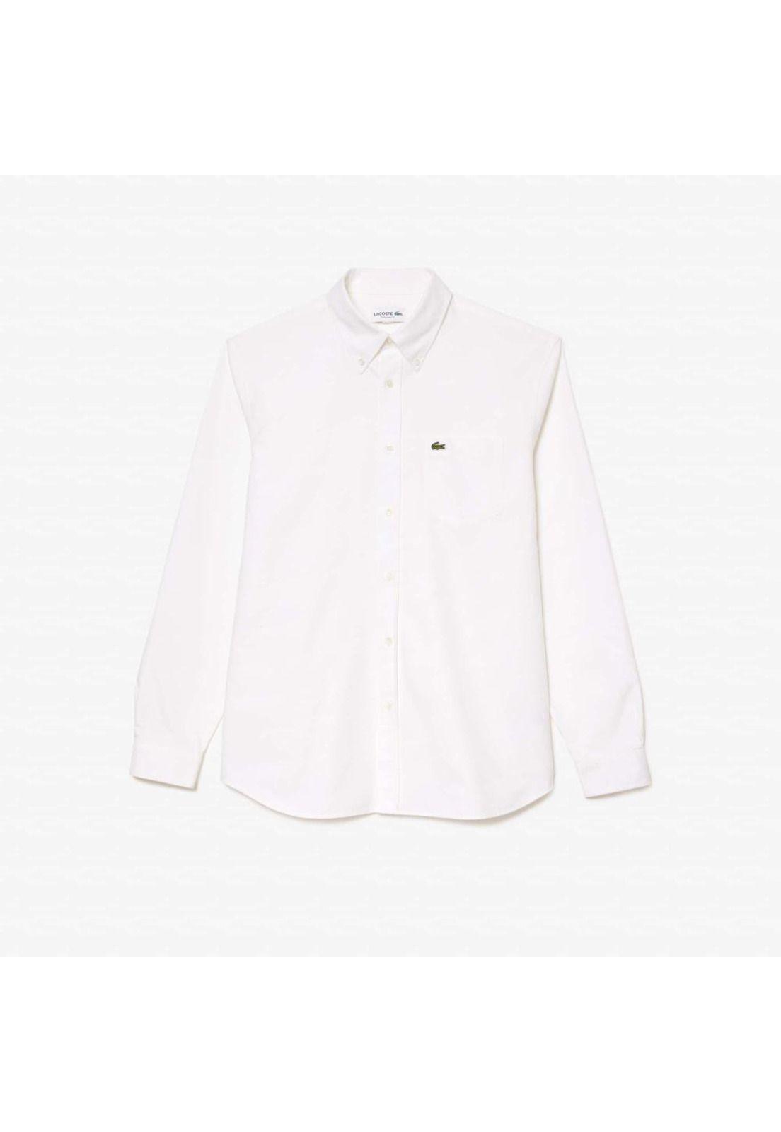 Camisa Lacoste CH191 Hombre Blanco-1