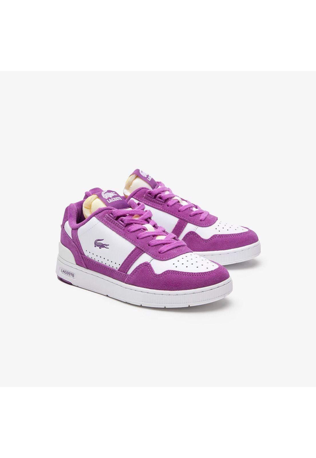 Zapatilla Urbana Lacoste T-Clip  Mujer Violeta-1