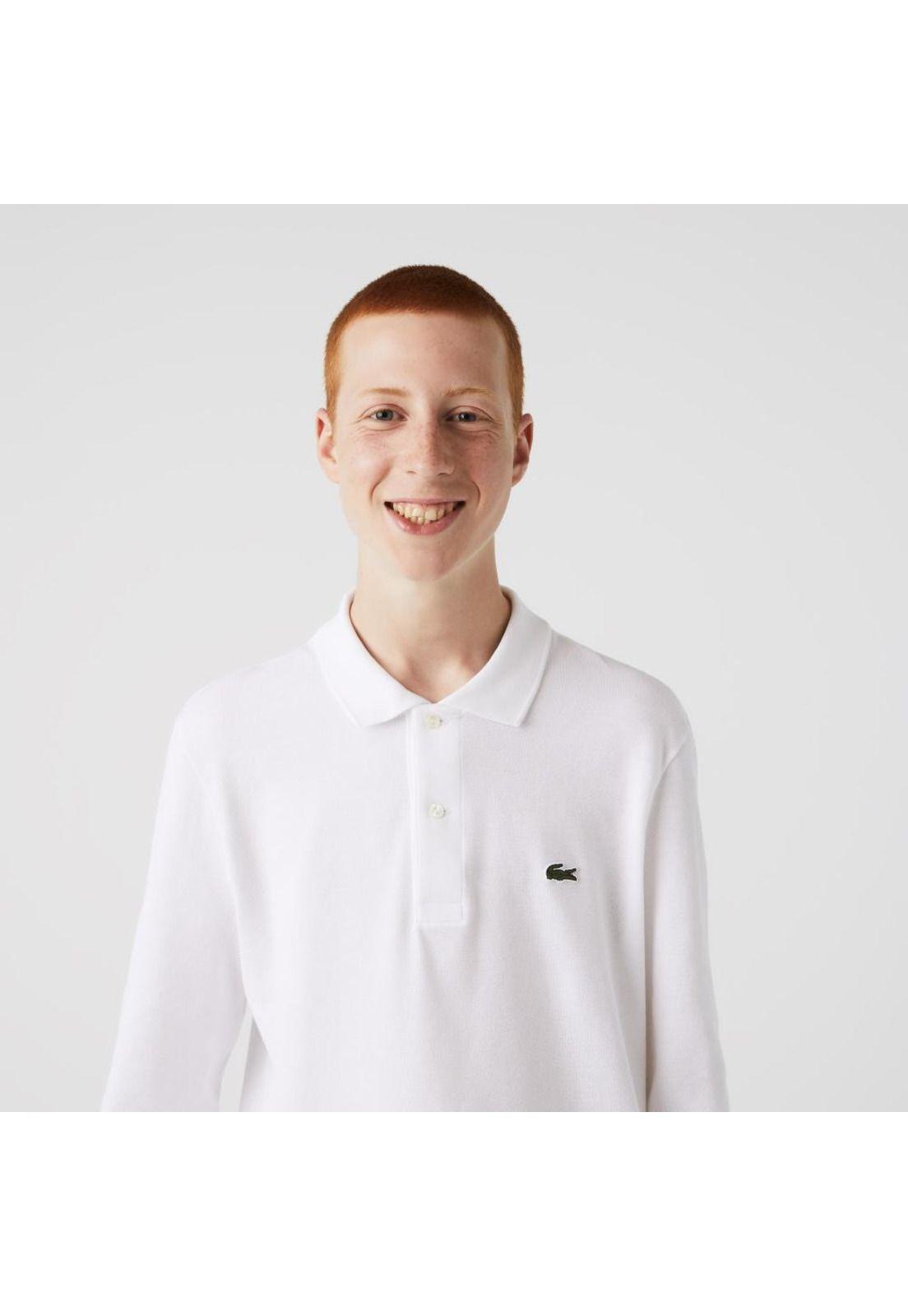 Polera Polo Lacoste L1312 Hombre Blanco-0