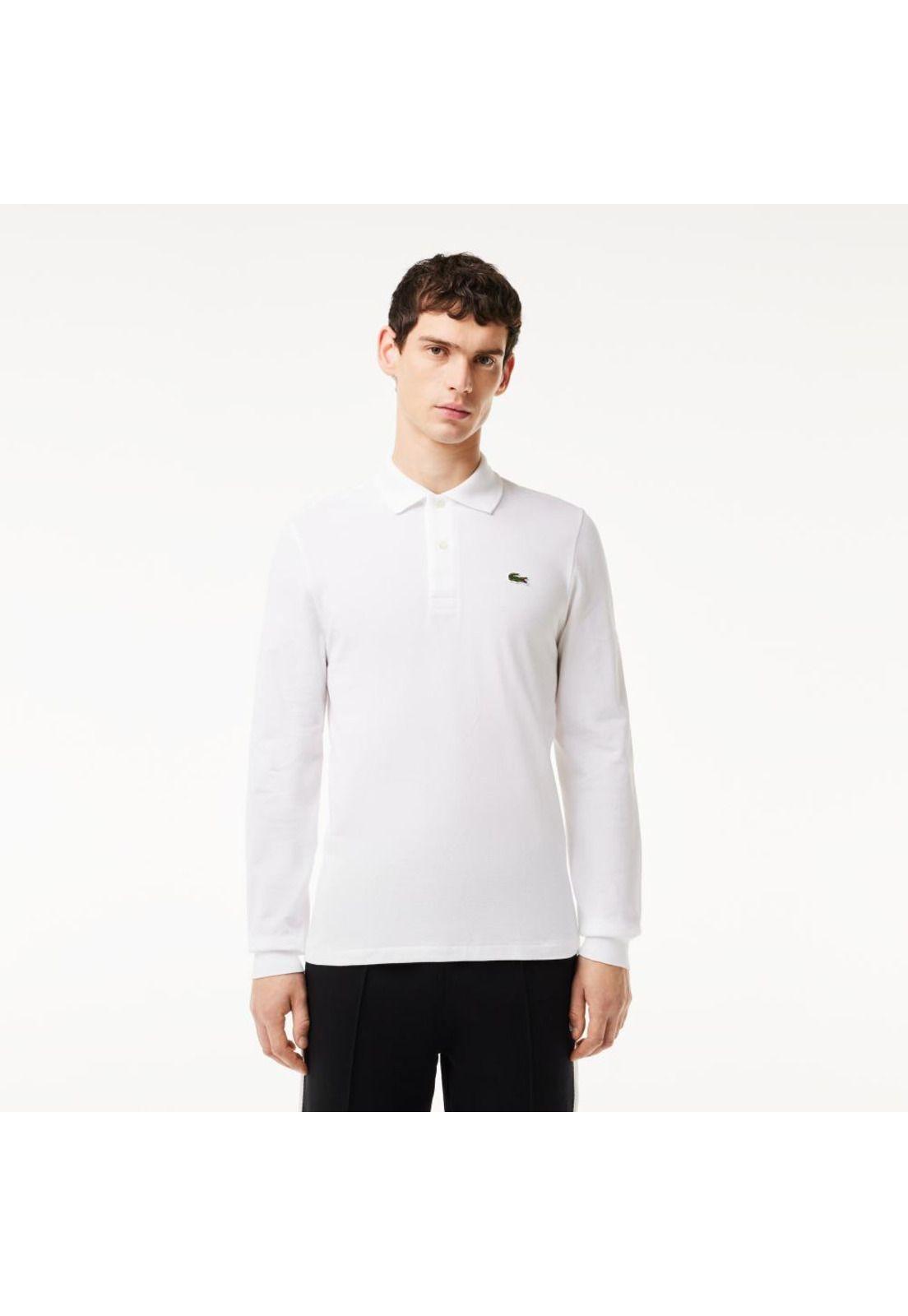 Polera Polo Lacoste L1312 Hombre Blanco-1