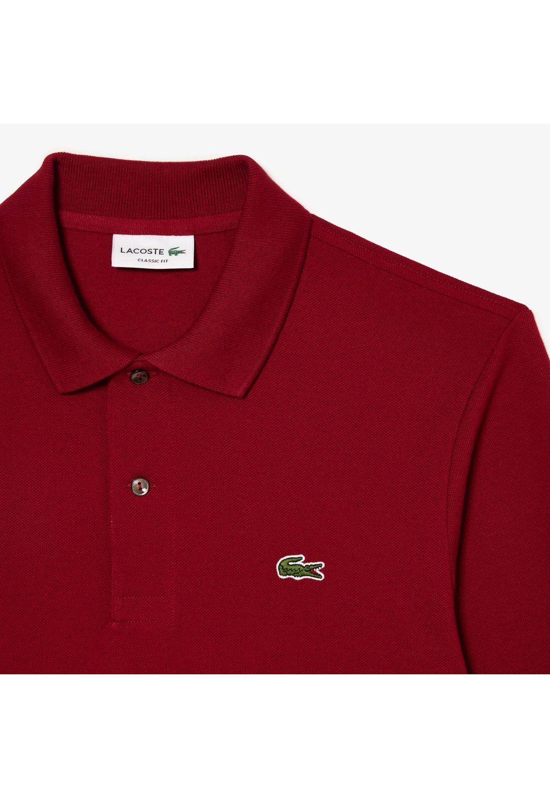 Polera Polo L1312 Lacoste Hombre Rojo-5