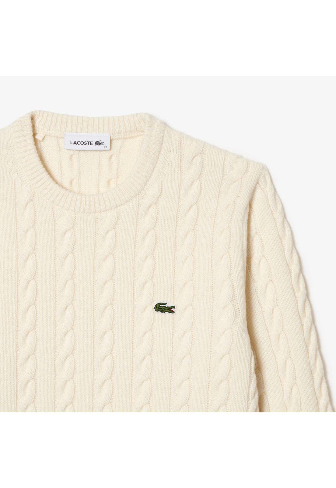 Sweater Lacoste AF0633 Mujer Beige-3