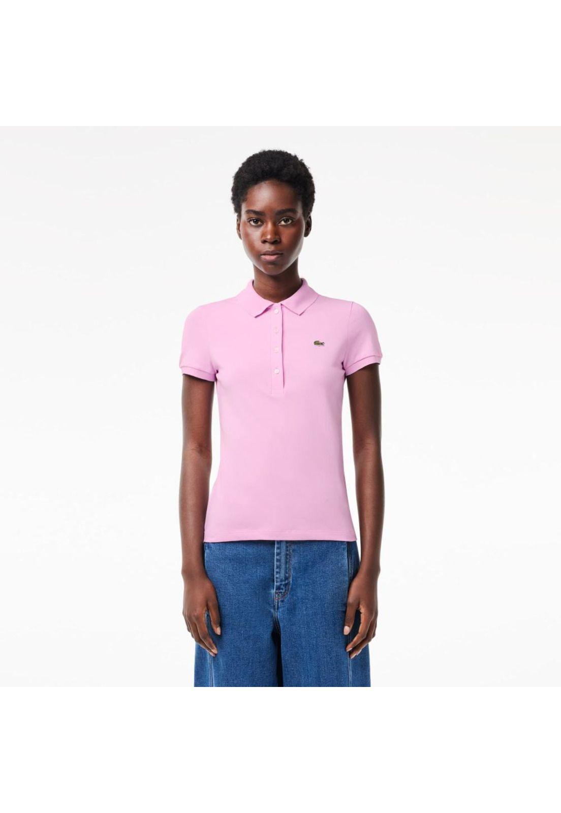 Polera Lacoste DF3443 Mujer Rosa-0
