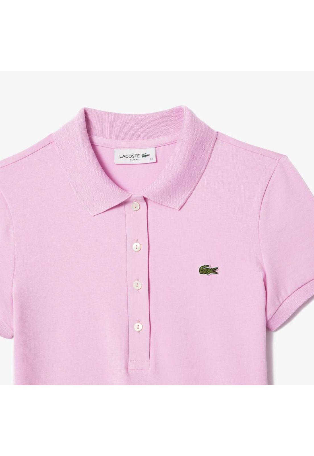 Polera Lacoste DF3443 Mujer Rosa-3