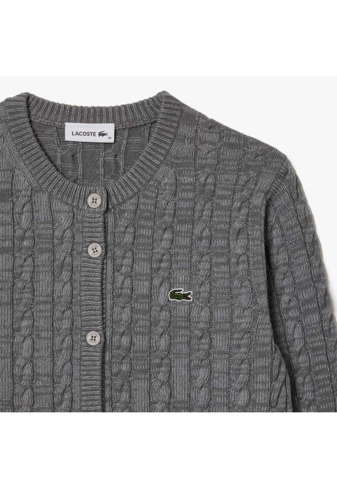 Sweater Lacoste AF0904 Mujer Gris-3