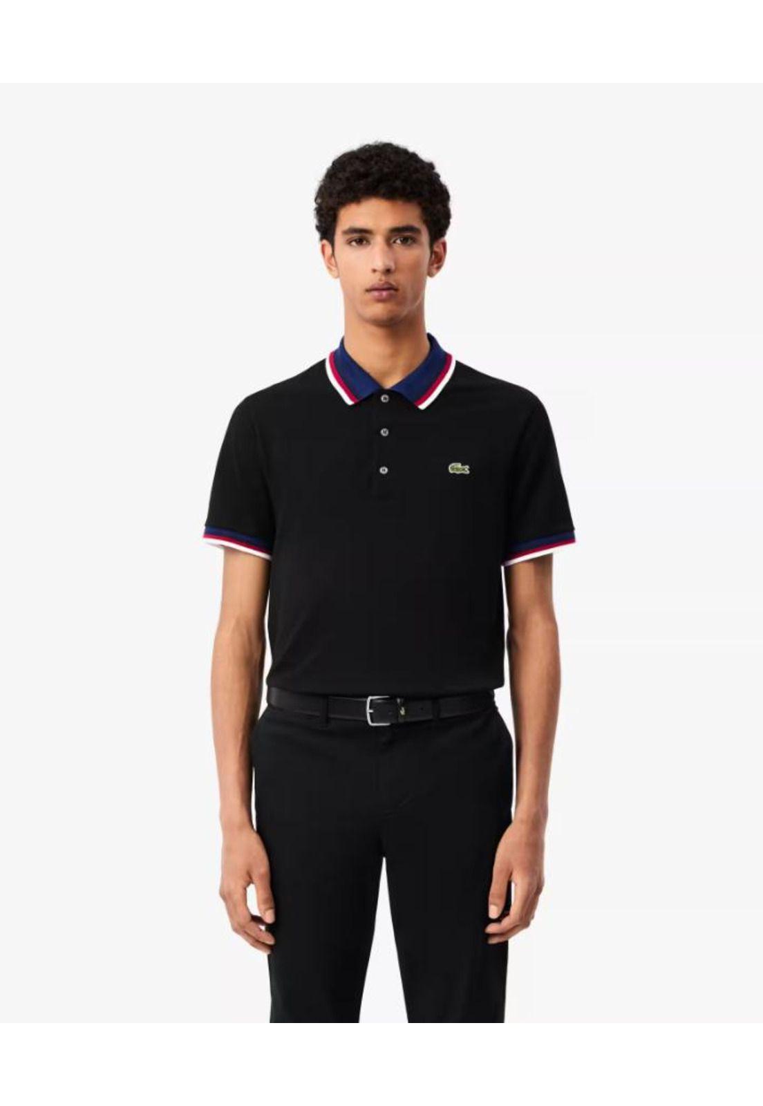 Polera Polo Lacoste PH3461 Hombre Negro-0