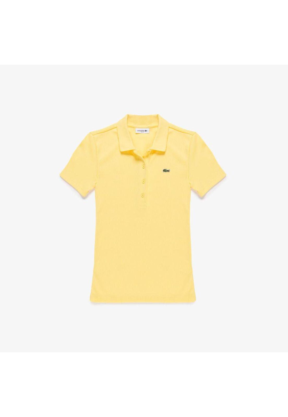 Polera Lacoste DF537 Mujer Amarillo-0
