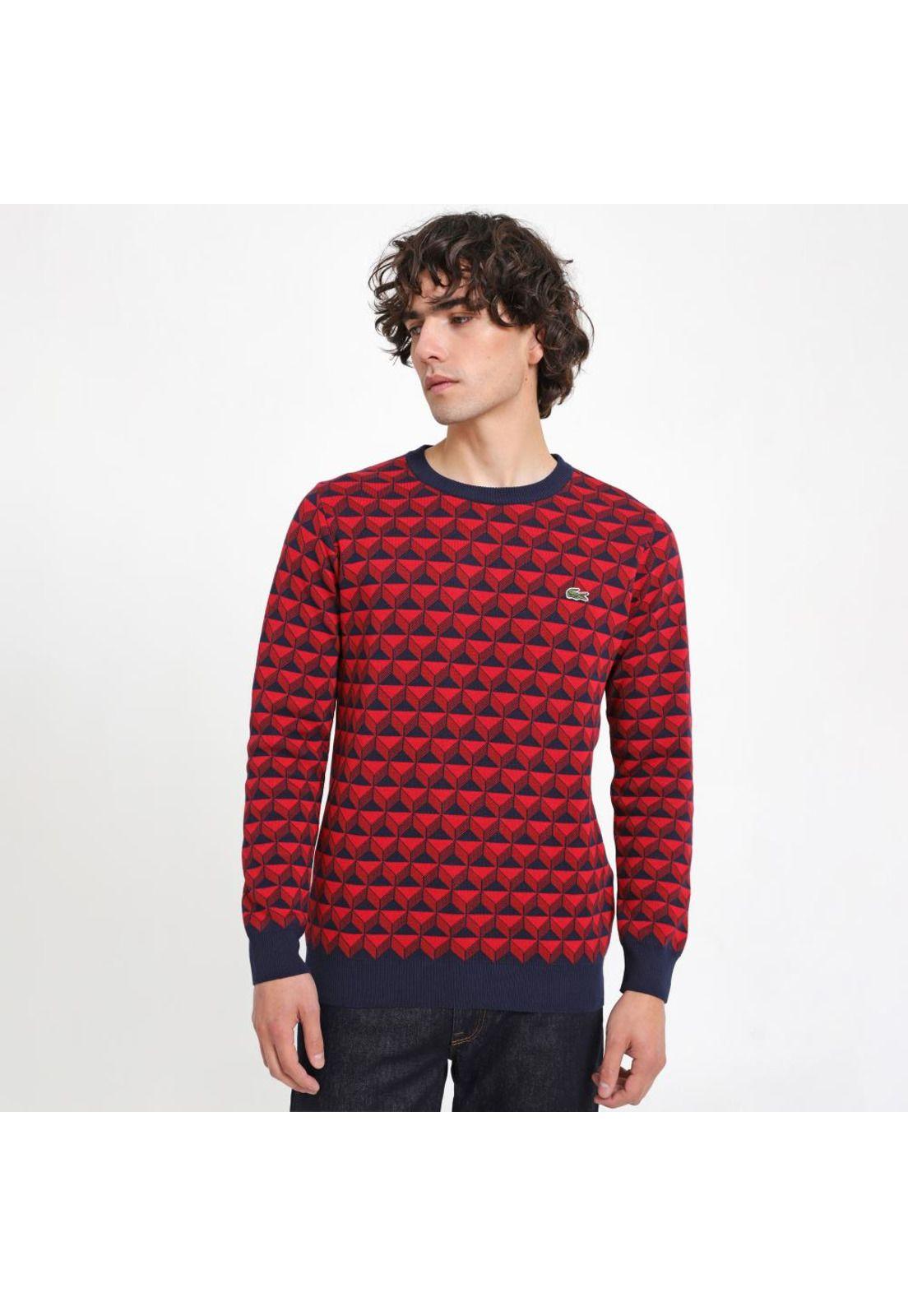 Sweater Cuello Redondo Hombre Lacoste AH9972 Rojo-0