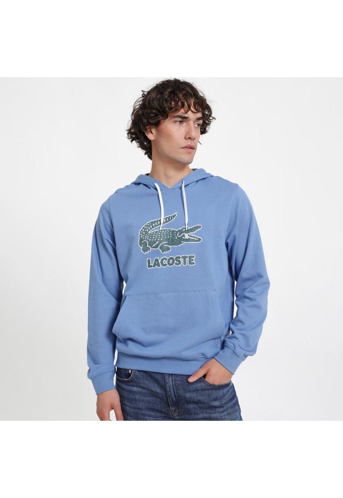 Poleron Hoodie Hombre Lacoste SH3229 Gris-0