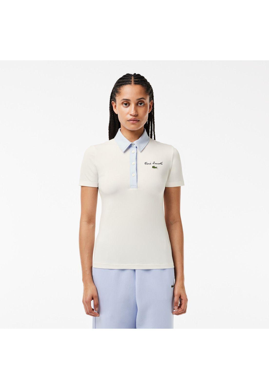 Polera Polo Lacoste DF7107 Mujer Blanco-0
