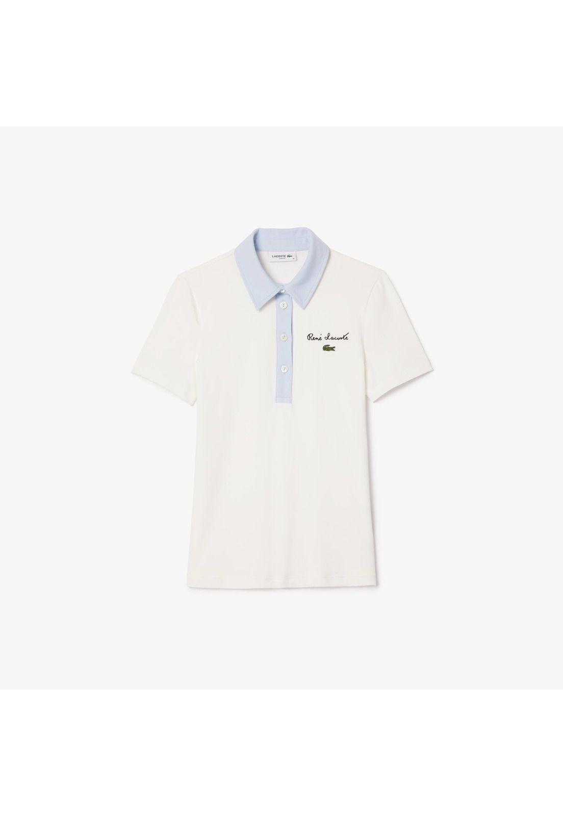Polera Polo Lacoste DF7107 Mujer Blanco-1