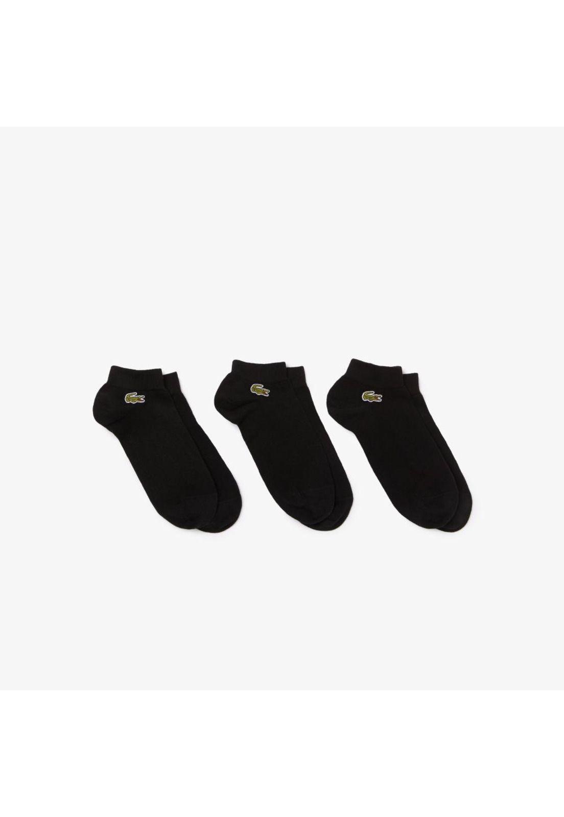 Tripack Calcetines Lacoste RA418 Hombre Negro-0
