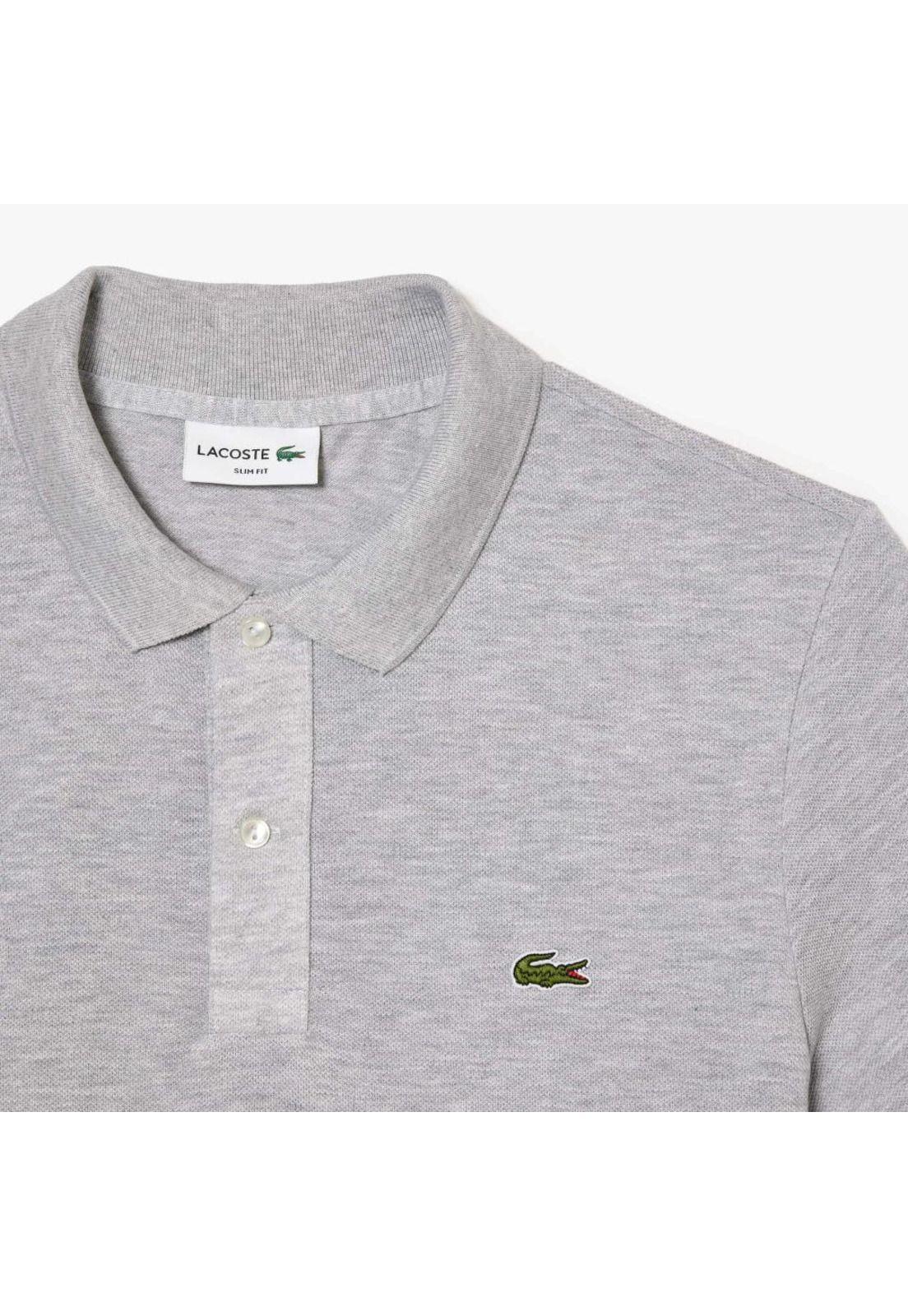 Polera Polo Manga Corta Hombre Lacoste PH4012 Gris-3