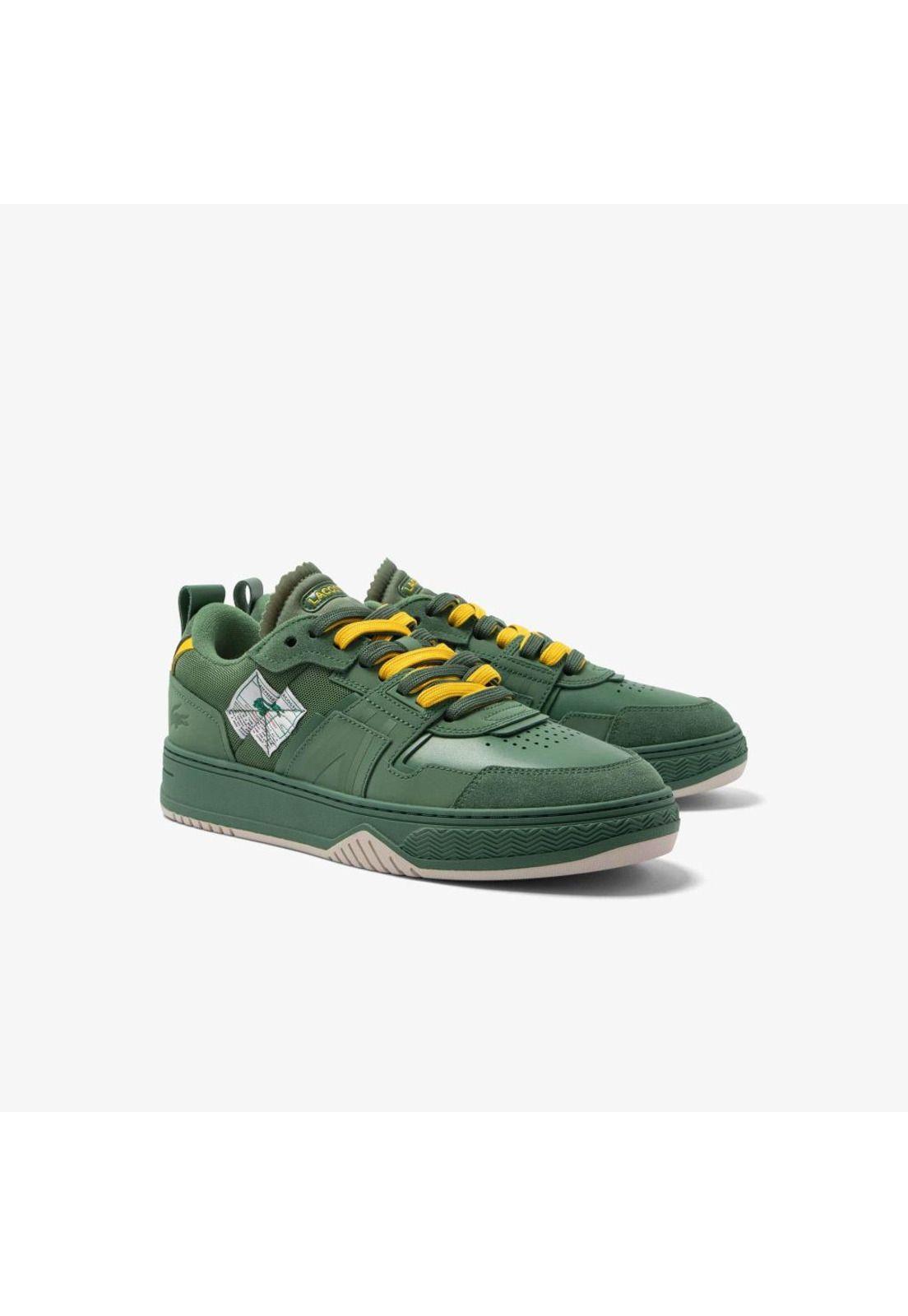 Zapatilla Lacoste L001 Crafted Cuero Hombre Verde-1