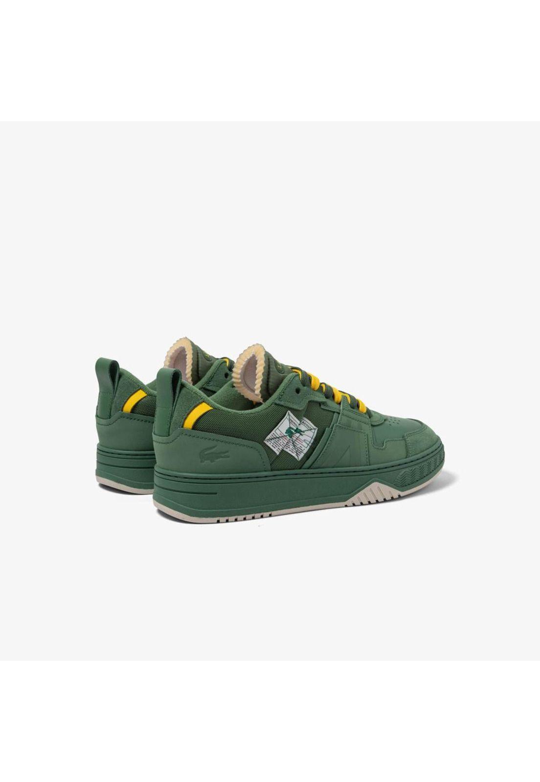Zapatilla Lacoste L001 Crafted Cuero Hombre Verde-2